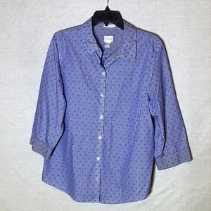 Chicos Blue and White Shirt